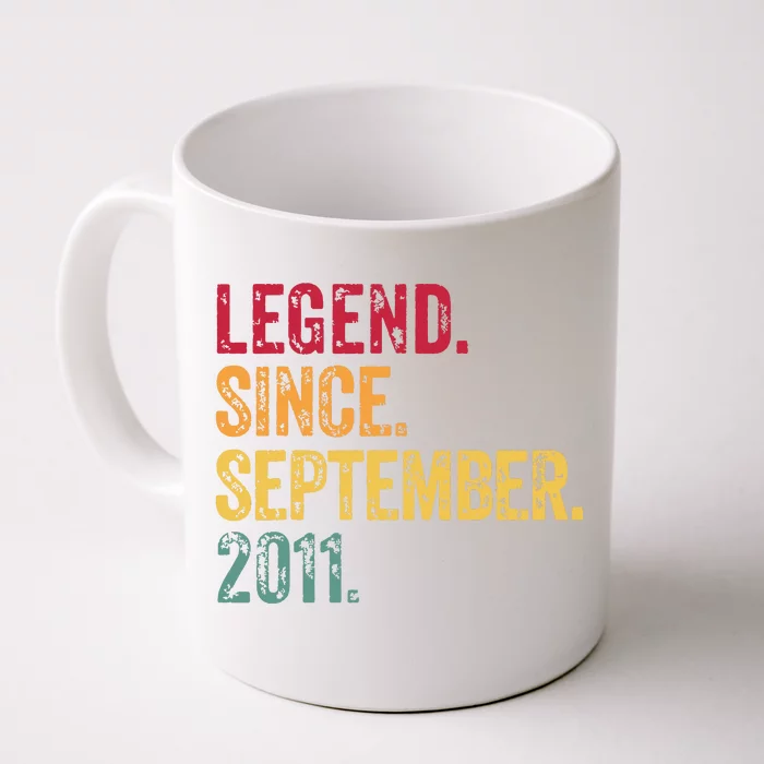 11 Years Old Legend Since September 2011 11th Birthday Gift Front & Back Coffee Mug