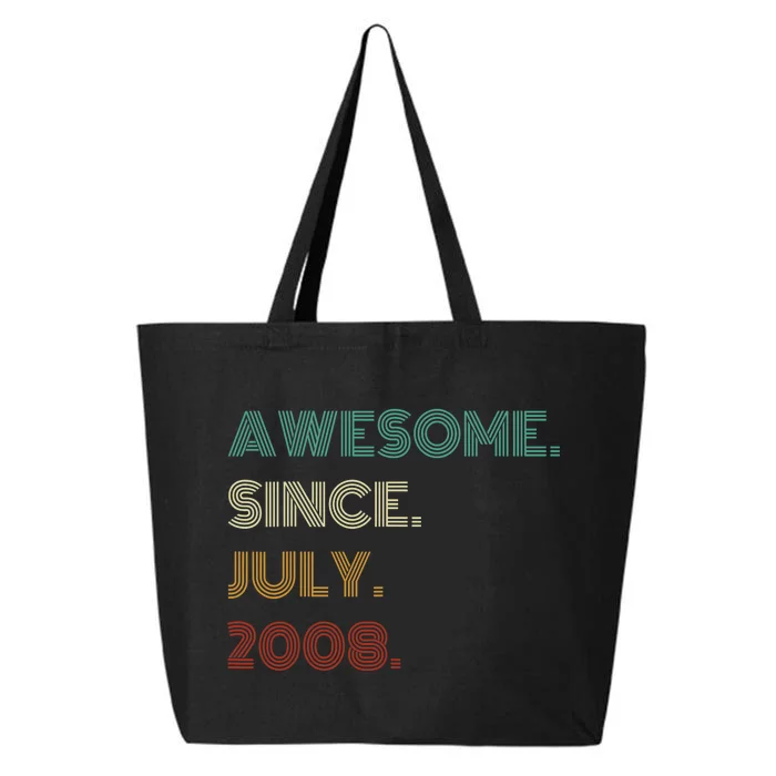 16 Years Old Awesome Since July 2008 16th Birthday 25L Jumbo Tote