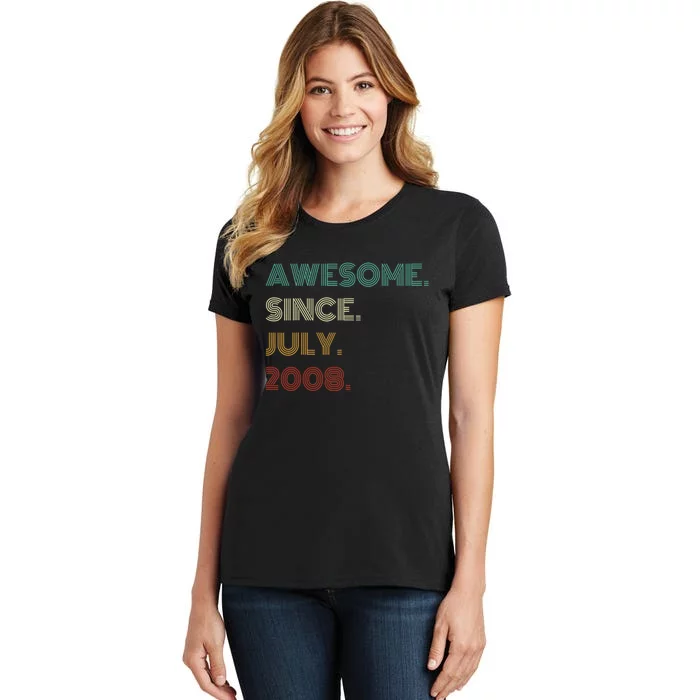 16 Years Old Awesome Since July 2008 16th Birthday Women's T-Shirt