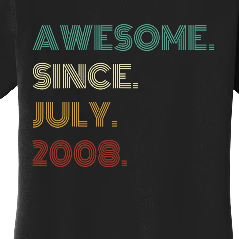 16 Years Old Awesome Since July 2008 16th Birthday Women's T-Shirt