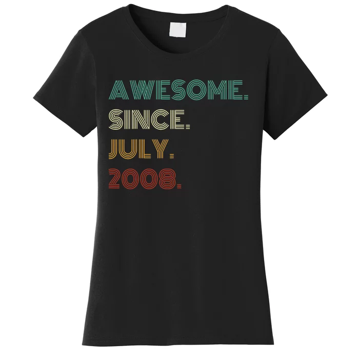 16 Years Old Awesome Since July 2008 16th Birthday Women's T-Shirt