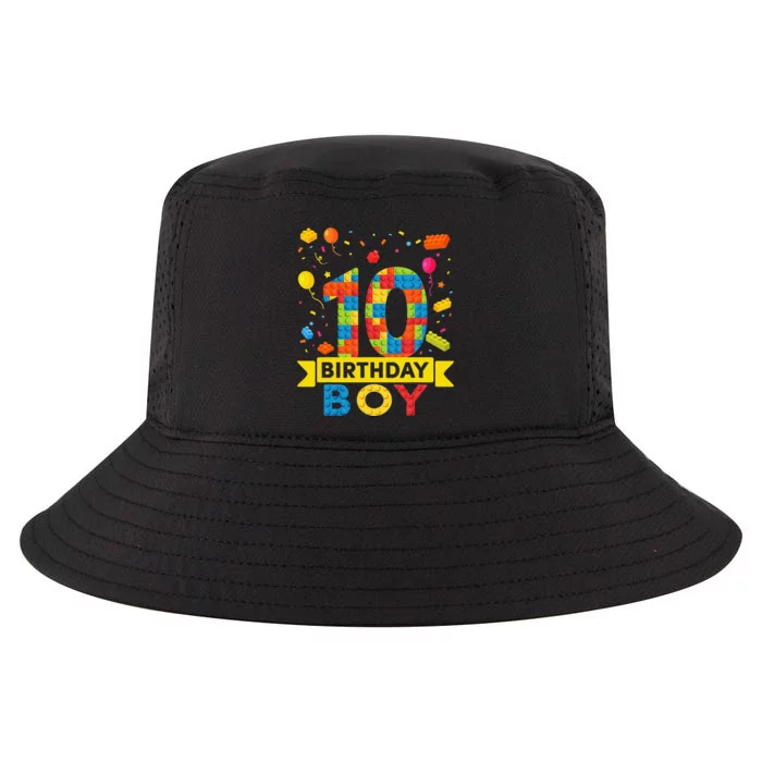 10 Year Old Building Blocks 10th Birthday Cool Comfort Performance Bucket Hat