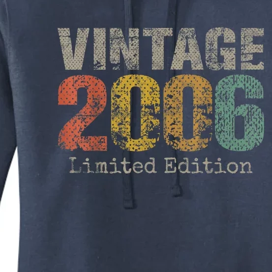 17 Year Old Gifts Vintage 2006 Limited Edition 17th Birthday Women's Pullover Hoodie