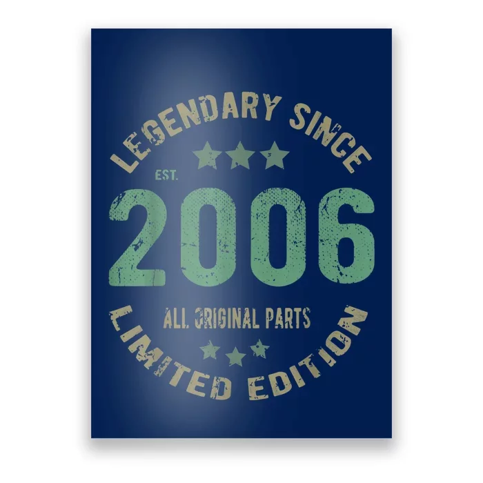 17 Years Old Bday Legend Since 2006 - Vintage 17th Birthday Poster