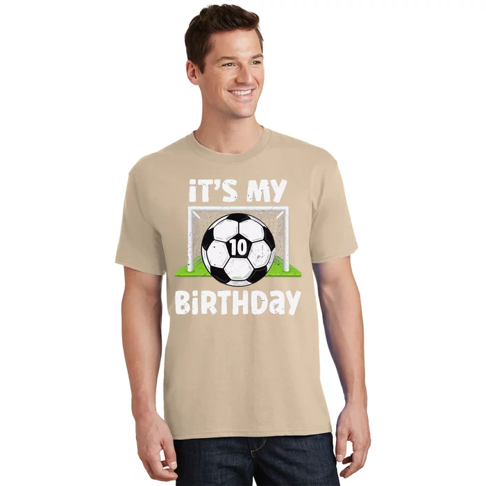 10 Years Old Soccer 10th Birthday Player Bday Party T-Shirt