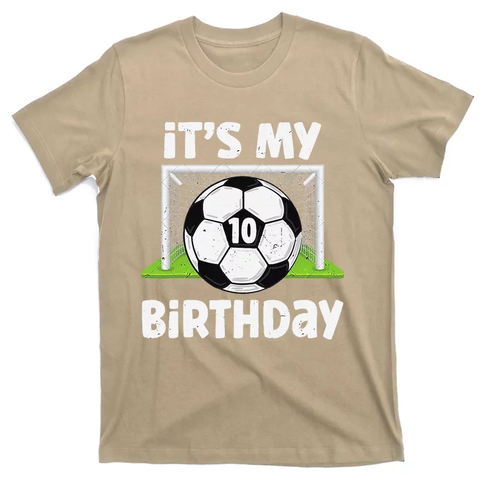 10 Years Old Soccer 10th Birthday Player Bday Party T-Shirt