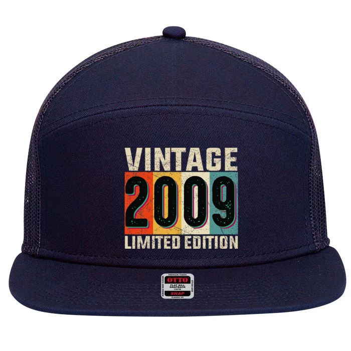 14 Years Old Vintage 2009 Limited Edition 14th Birthday 7 Panel Mesh Trucker Snapback Hat