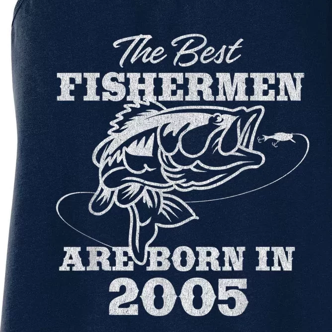 18 Year Old Fisherman: Fishing 2005 18th Birthday Women's Racerback Tank