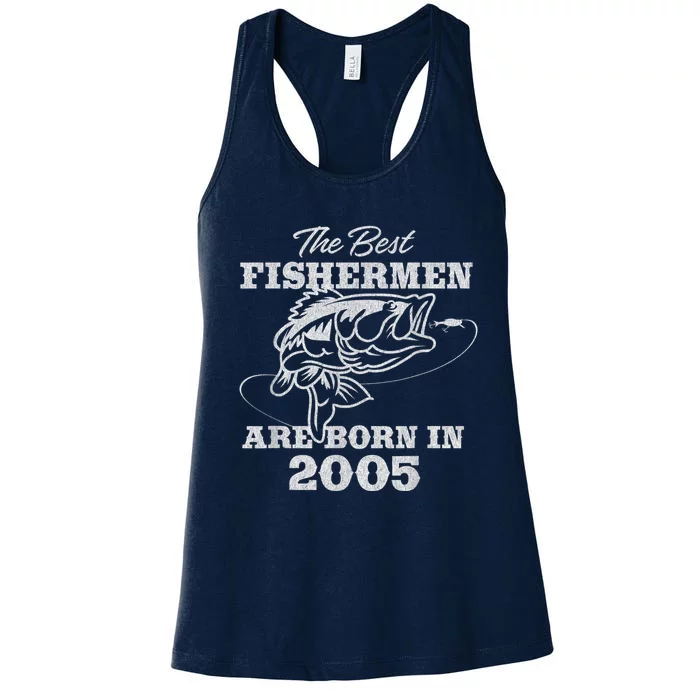 18 Year Old Fisherman: Fishing 2005 18th Birthday Women's Racerback Tank