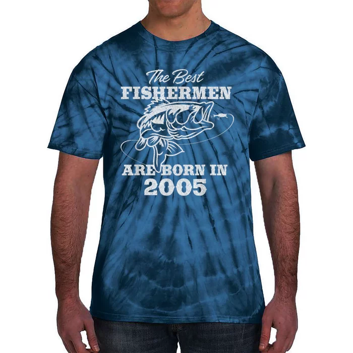 18 Year Old Fisherman: Fishing 2005 18th Birthday Tie-Dye T-Shirt