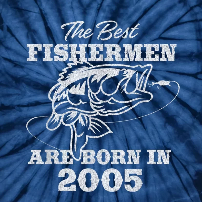 18 Year Old Fisherman: Fishing 2005 18th Birthday Tie-Dye T-Shirt