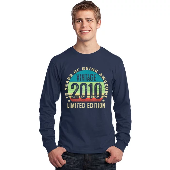 13 Year Old Gift Teen Vintage 2010 13th Birthday Tall Long Sleeve T-Shirt