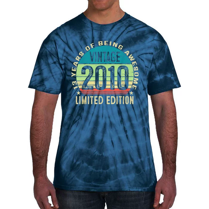 13 Year Old Gift Teen Vintage 2010 13th Birthday Tie-Dye T-Shirt