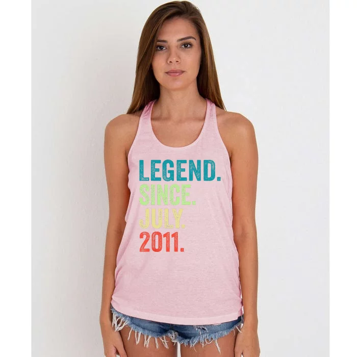 12 Years Old Vintage July 2011 Gifts 12th Birthday Women's Knotted Racerback Tank