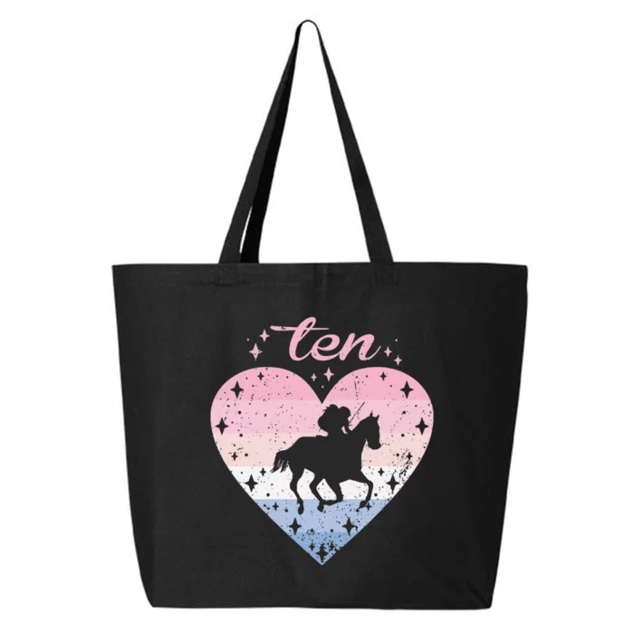 10 Year Old Cute Horse Riding Birthday 25L Jumbo Tote