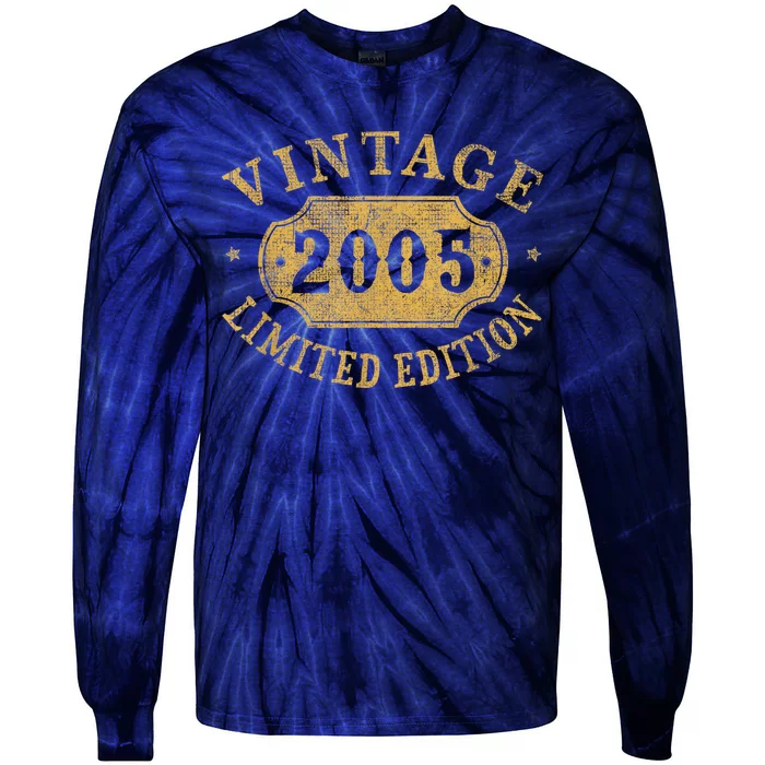 18 years old 18th Birthday Anniversary Best Limited 2005 Tie-Dye Long Sleeve Shirt