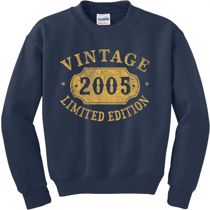 18 years old 18th Birthday Anniversary Best Limited 2005 Kids Sweatshirt