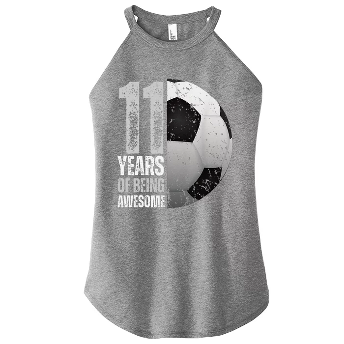 11 Year Old Soccer 11th Birthday Player Bday Party Women’s Perfect Tri Rocker Tank