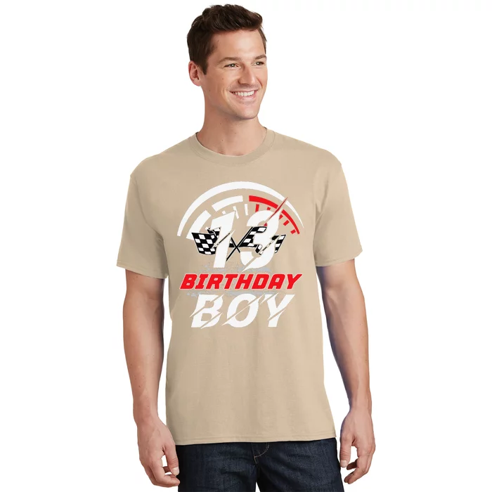 13 Year Old Race Car 13th Birthday Party Racing Pit Crew T-Shirt