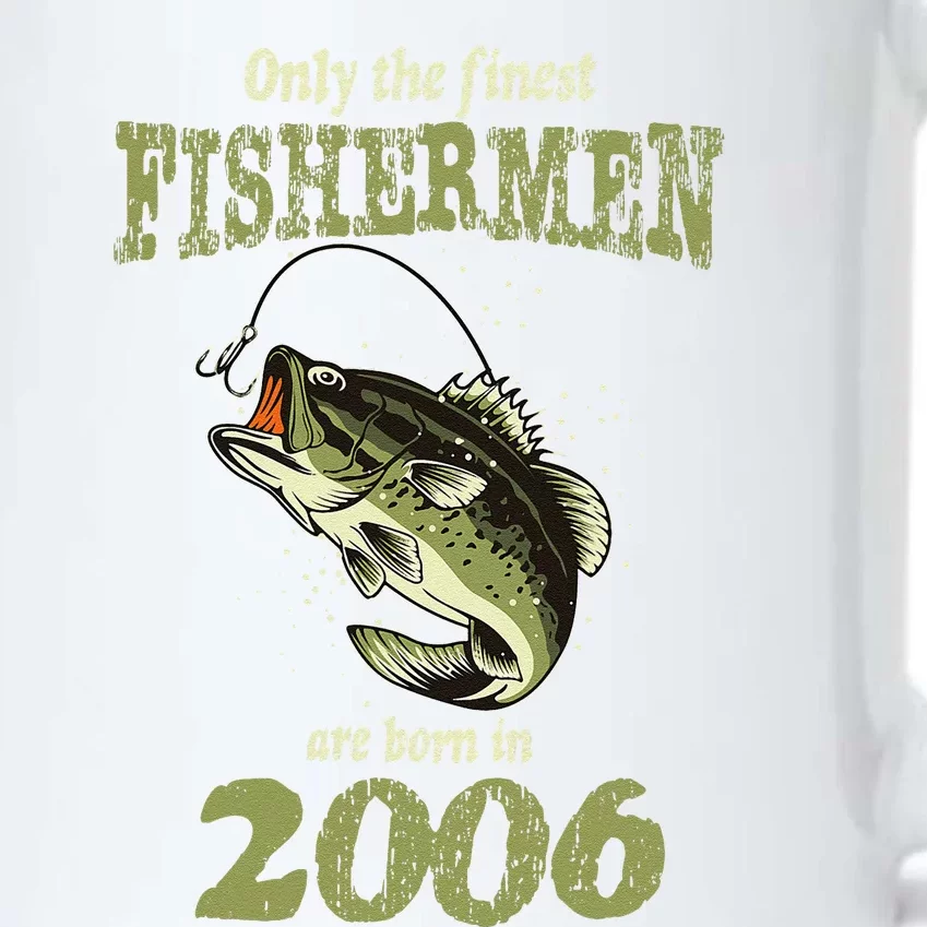 18 Year Old Fishing Fishermen Are Born In 2006 18th Birthday Black Color Changing Mug