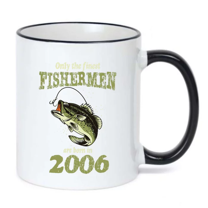 18 Year Old Fishing Fishermen Are Born In 2006 18th Birthday Black Color Changing Mug