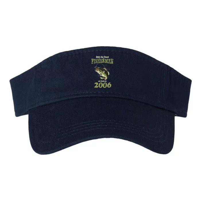 18 Year Old Fishing Fishermen Are Born In 2006 18th Birthday Valucap Bio-Washed Visor