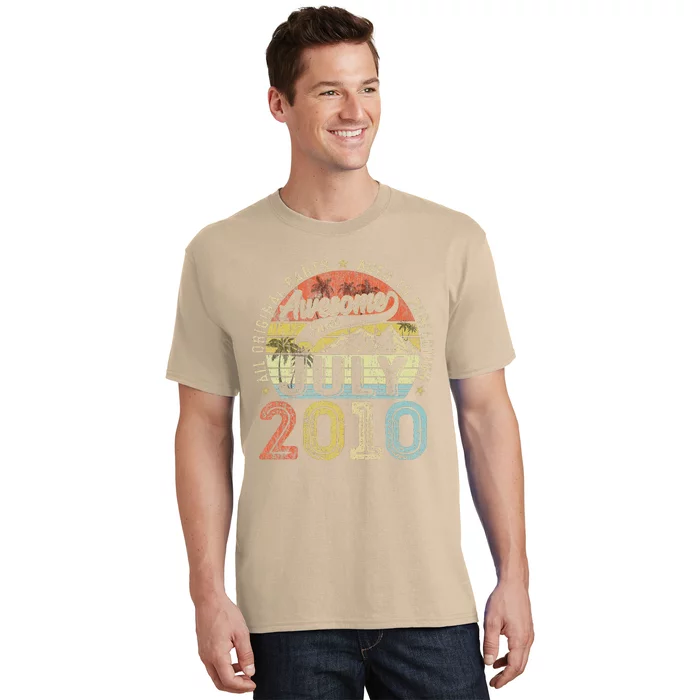 13 Year Old Vintage July 2010 Born In 2010 13th Birthday T-Shirt