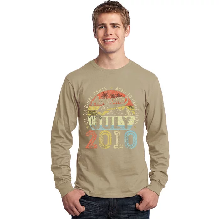 13 Year Old Vintage July 2010 Born In 2010 13th Birthday Tall Long Sleeve T-Shirt