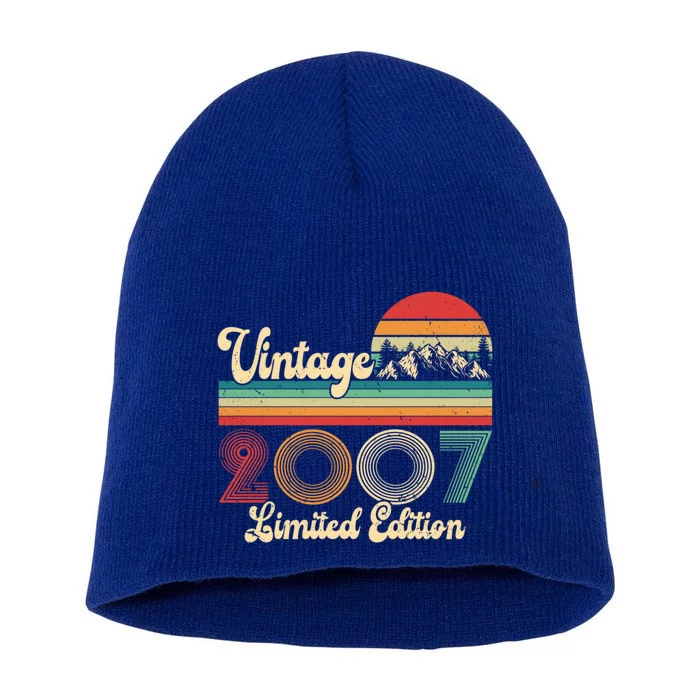 17 Year Old Retro Vintage 2007 Limited Edition 17th Birthday Gift Short Acrylic Beanie