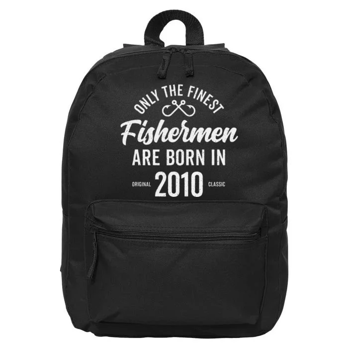 13 Year Old Fisherman Fishing 2010 13th Birthday Gift 16 in Basic Backpack