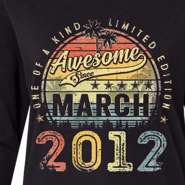 11 Year Old Awesome Since March 2012 11th Birthday Womens Cotton Relaxed Long Sleeve T-Shirt