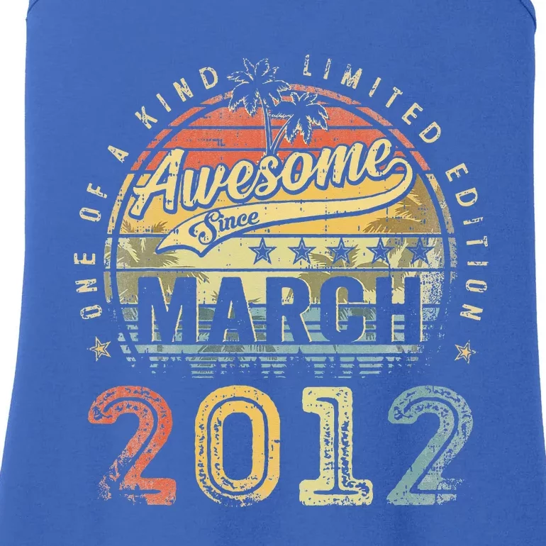 11 Year Old Awesome Since March 2012 11th Birthday Ladies Essential Tank