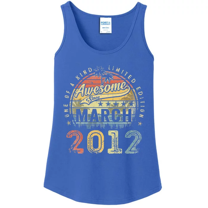 11 Year Old Awesome Since March 2012 11th Birthday Ladies Essential Tank