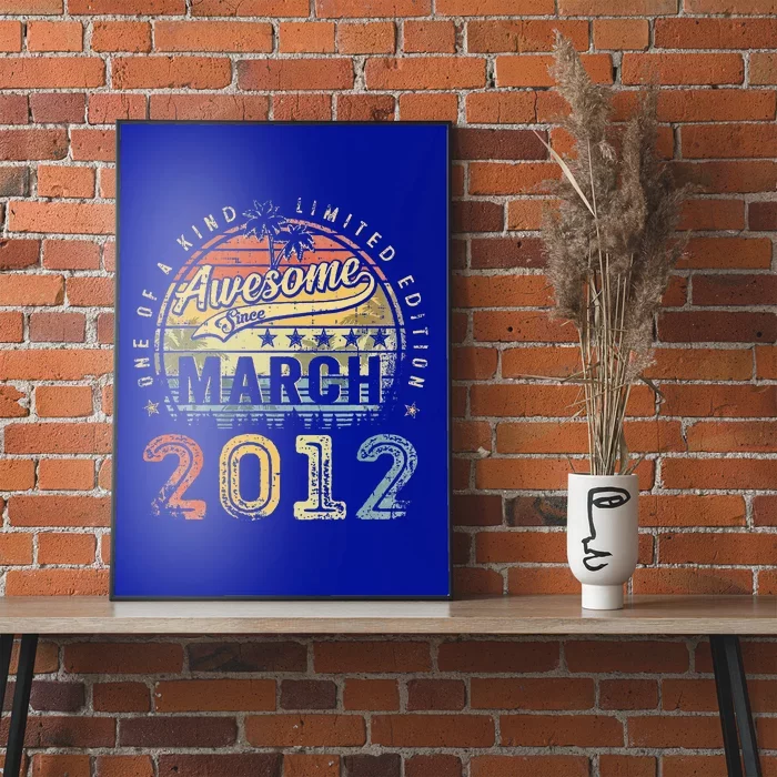 11 Year Old Awesome Since March 2012 11th Birthday Poster