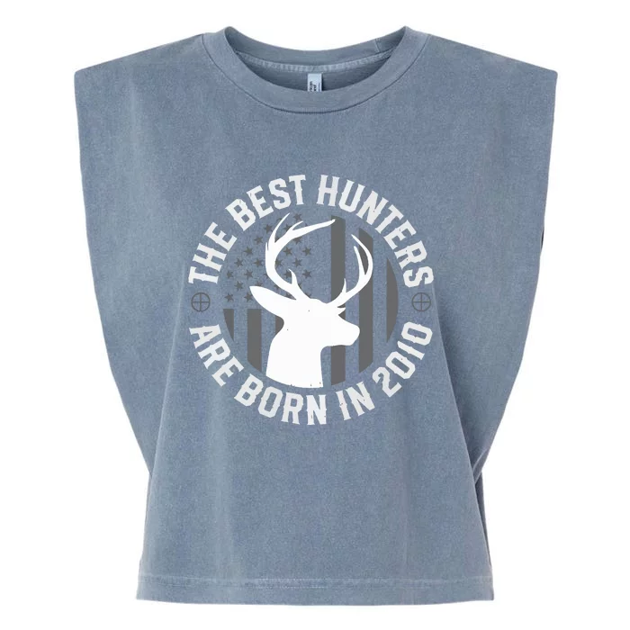 13 Year Old Deer Hunter Hunting 2010 13th Birthday Garment-Dyed Women's Muscle Tee