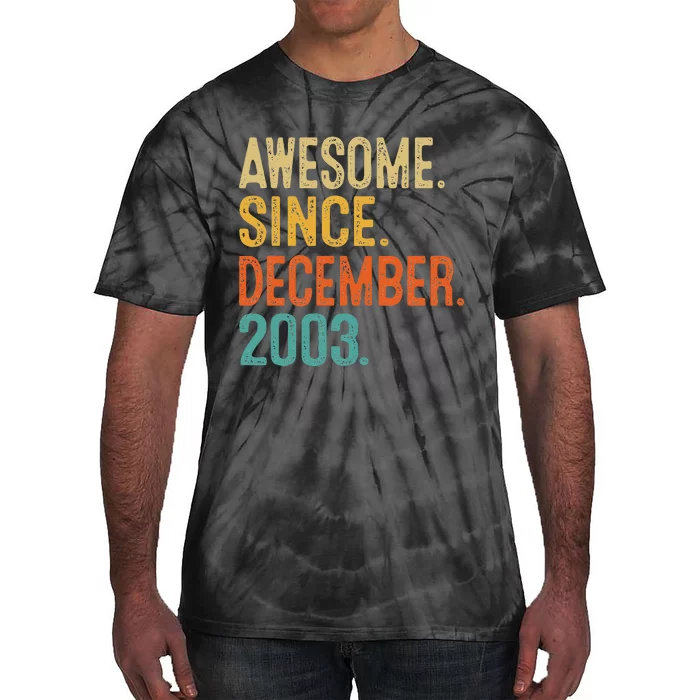 19 Years Old Awesome December 2003 19th Birthday Gifts Tie-Dye T-Shirt