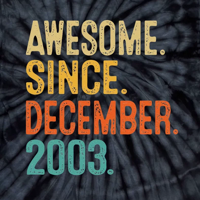 19 Years Old Awesome December 2003 19th Birthday Gifts Tie-Dye T-Shirt