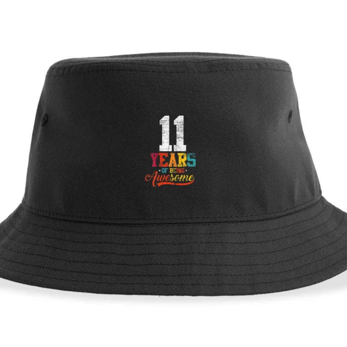 11 Years Of Being Awesome Gifts 11 Years Old 11th Birthday Sustainable Bucket Hat