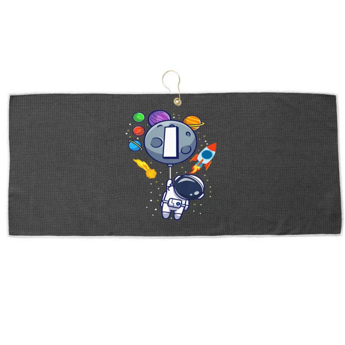 1 Years Old Birthday  Space Astronaut 1st Birthday Large Microfiber Waffle Golf Towel