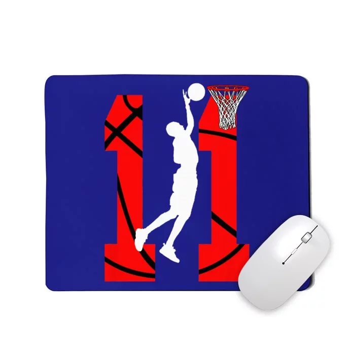 11 Years Old 11th Birthday Basketball Lovers Mousepad