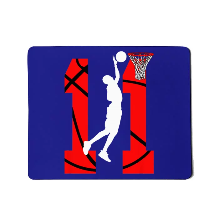 11 Years Old 11th Birthday Basketball Lovers Mousepad