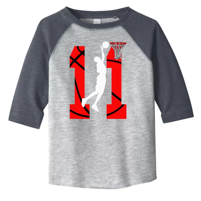 11 Years Old 11th Birthday Basketball Lovers Toddler Fine Jersey T-Shirt