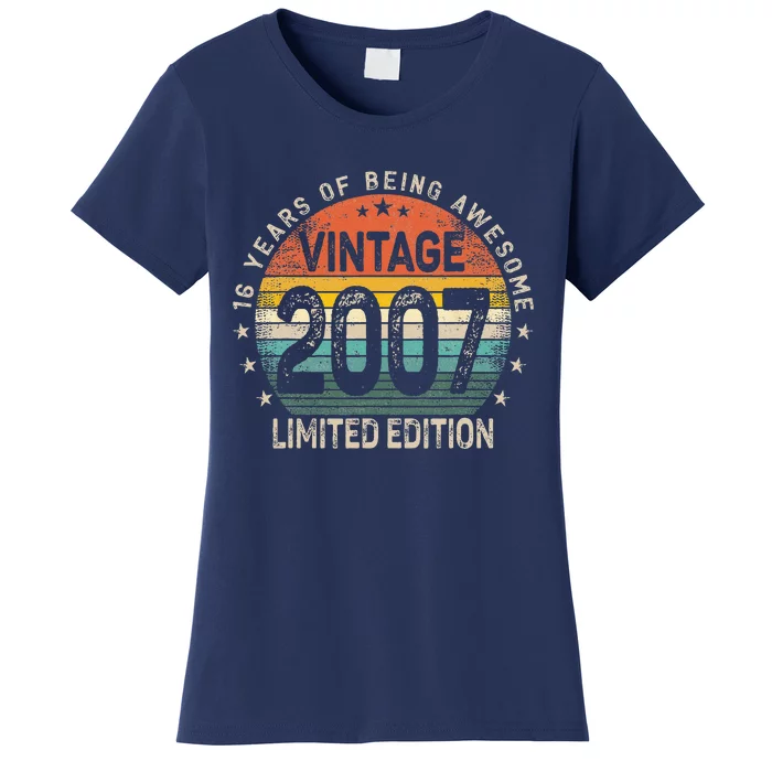 16 Years Old 2007 Vintage 16th Birthday Women's T-Shirt