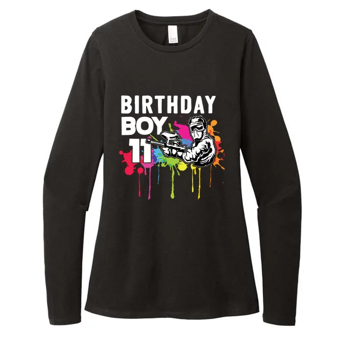 11 Years Old Paintballer Gear Gift 11th Paintball Birthday Womens CVC Long Sleeve Shirt