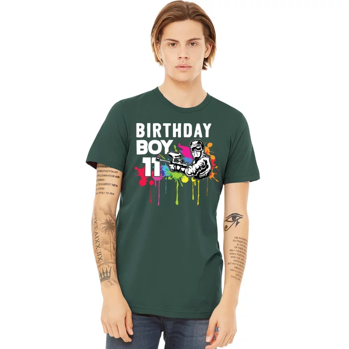 11 Years Old Paintballer Gear Gift 11th Paintball Birthday Premium T-Shirt