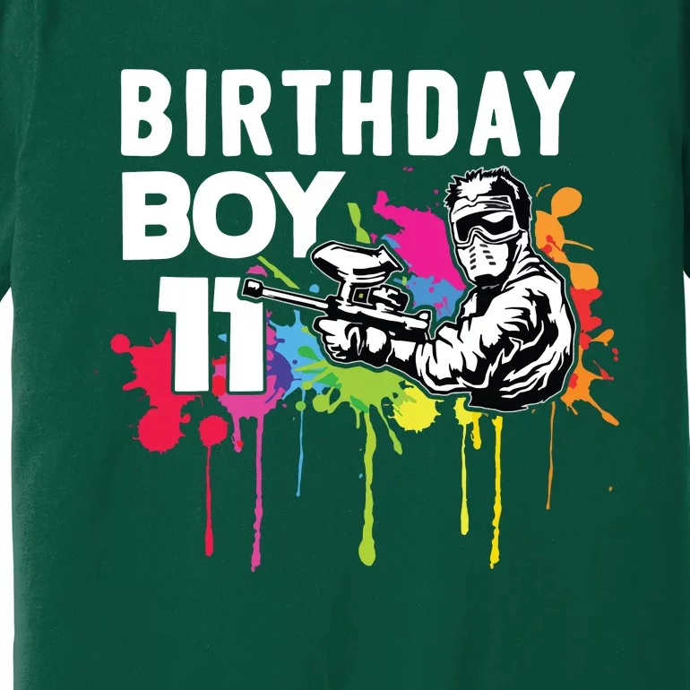 11 Years Old Paintballer Gear Gift 11th Paintball Birthday Premium T-Shirt