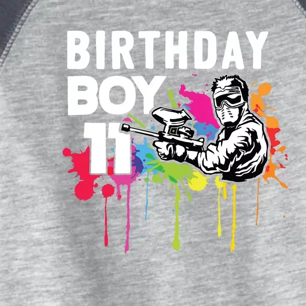 11 Years Old Paintballer Gear Gift 11th Paintball Birthday Toddler Fine Jersey T-Shirt