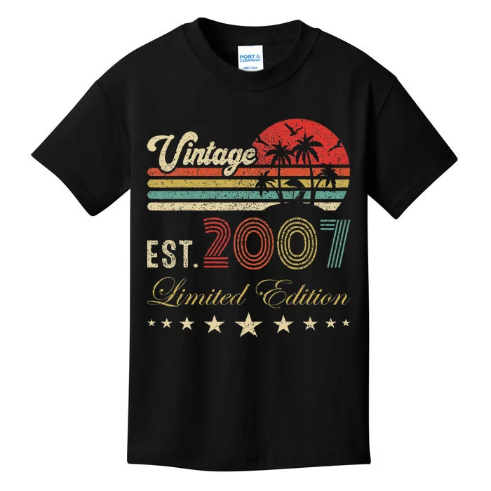 17th Years Old Vintage Limited 2007 Edition 17 Birthday Kids T-Shirt