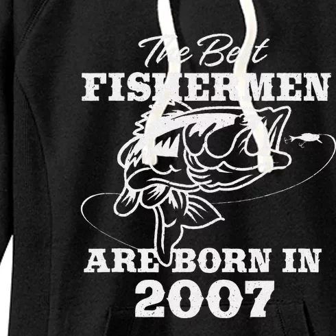 16 Year Old Fisherman Fishing 2007 16th Birthday Gift Women's Fleece Hoodie