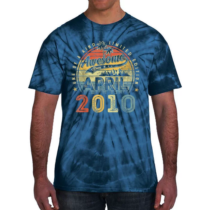 13 Year Old Awesome Since April 2010 13th Birthday Tie-Dye T-Shirt